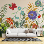 Peinture murale de buissons fleuris en papier peint - Vignette | Mr Papier Peint