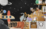 Rêve Sauvage avec Groupe d’Animaux III Peinture Murale Panoramique - Vignette | Mr Papier Peint
