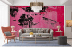 Peinture murale rouge rosé papier peint mural - Vignette | Mr Papier Peint