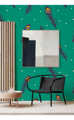 Papier peint mural vert vibrant pour un intérieur plein de poésie - Vignette | Mr Papier Peint