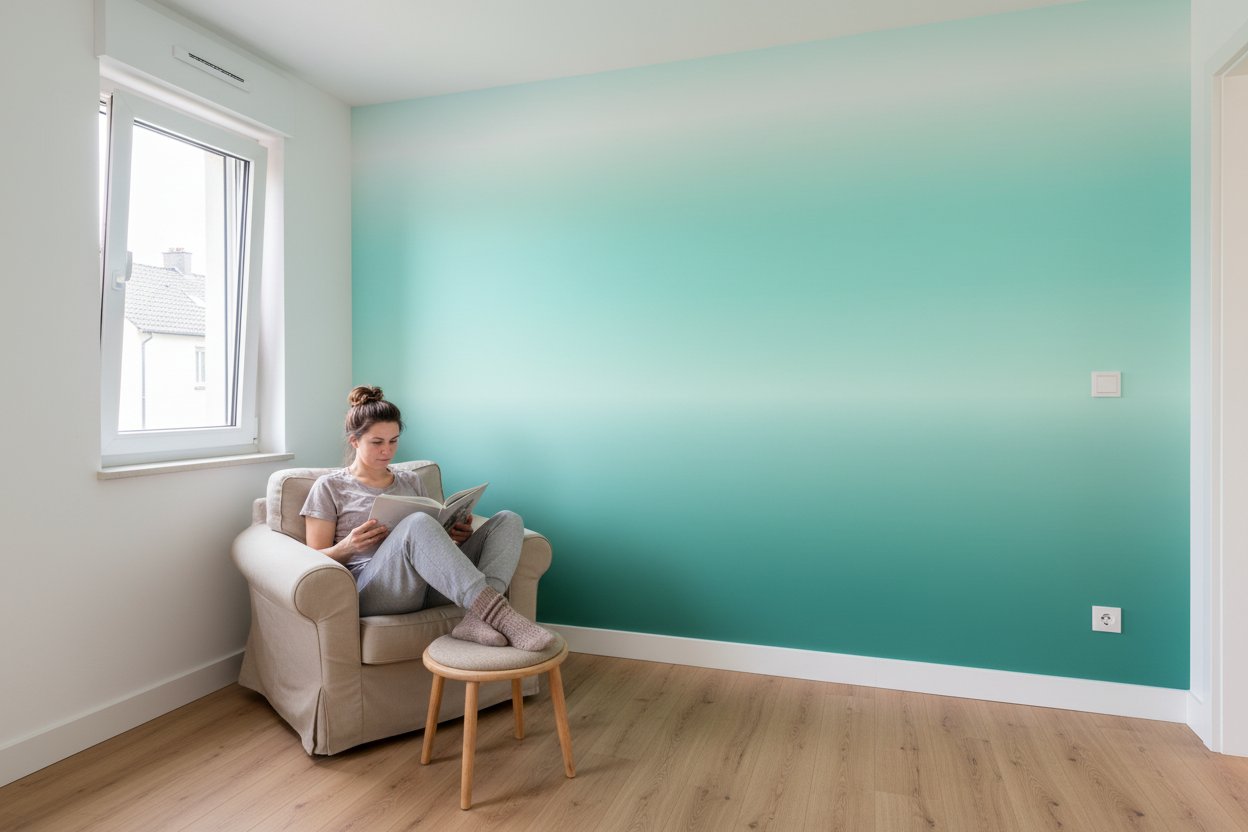 Visualisation Papier peint dégradé vert évasion nature et sérénité