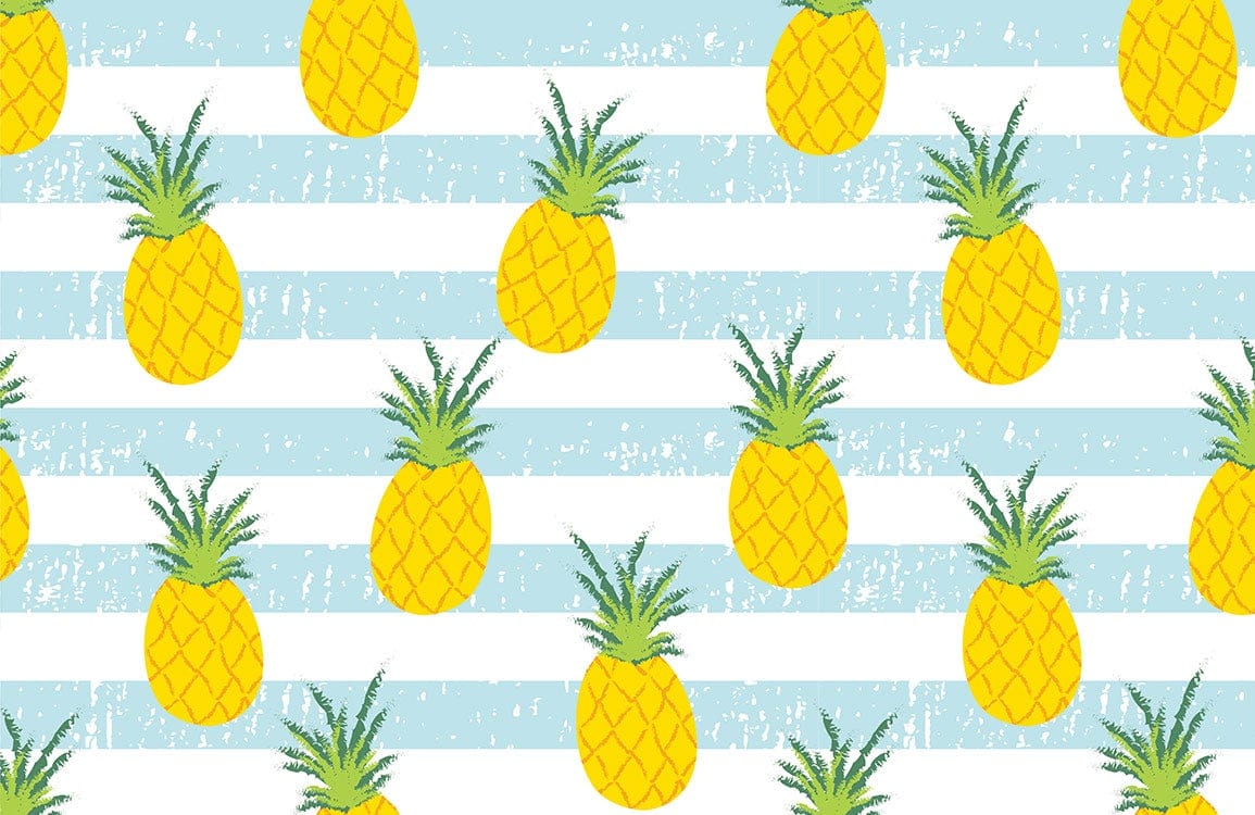 Répéter le motif de papier peint ananas mural - Le meilleur Papier peint panoramique Sur mesure