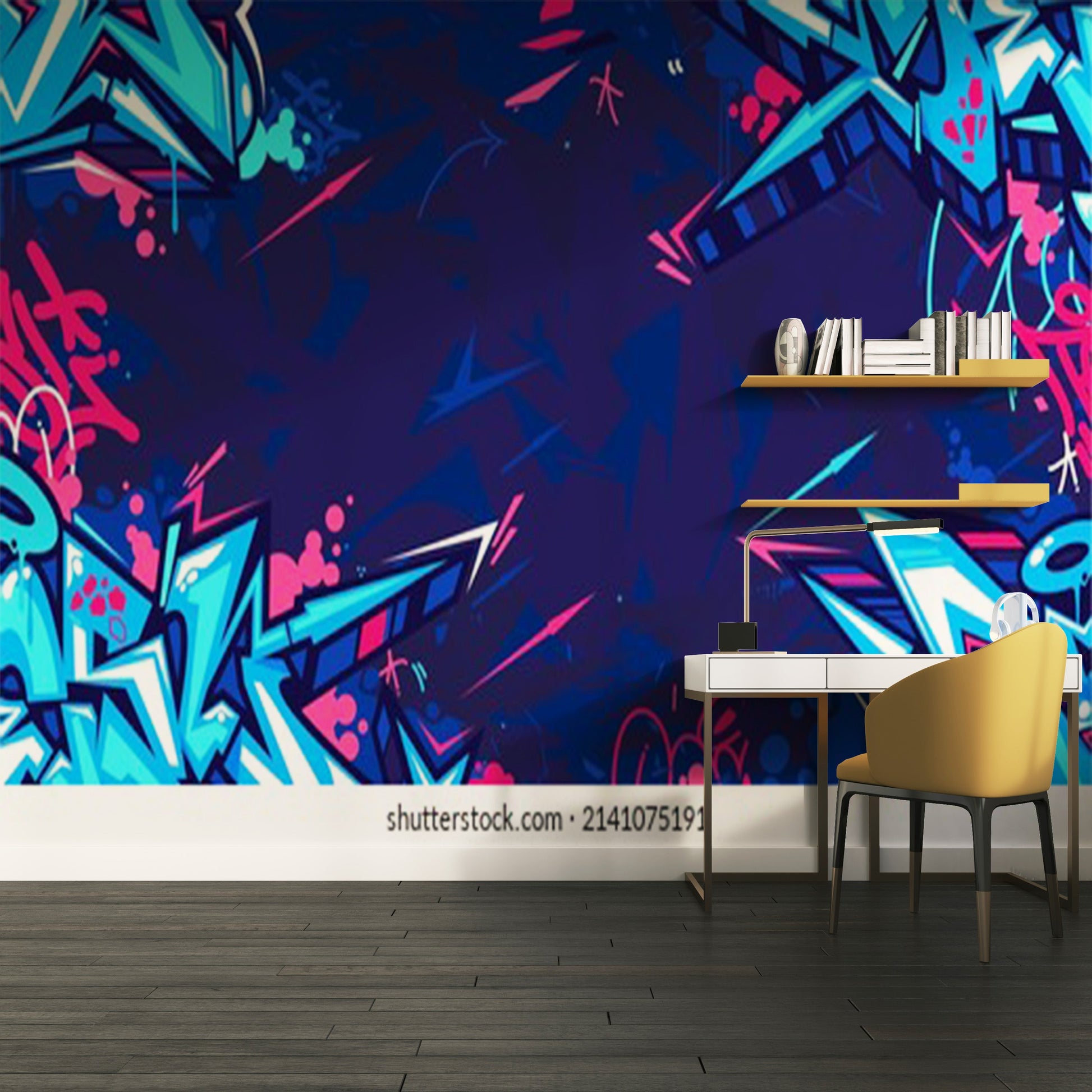 Urban Chic: Papier Peint Abstrait Bleu Nuit - Le meilleur Papier peint panoramique Sur mesure