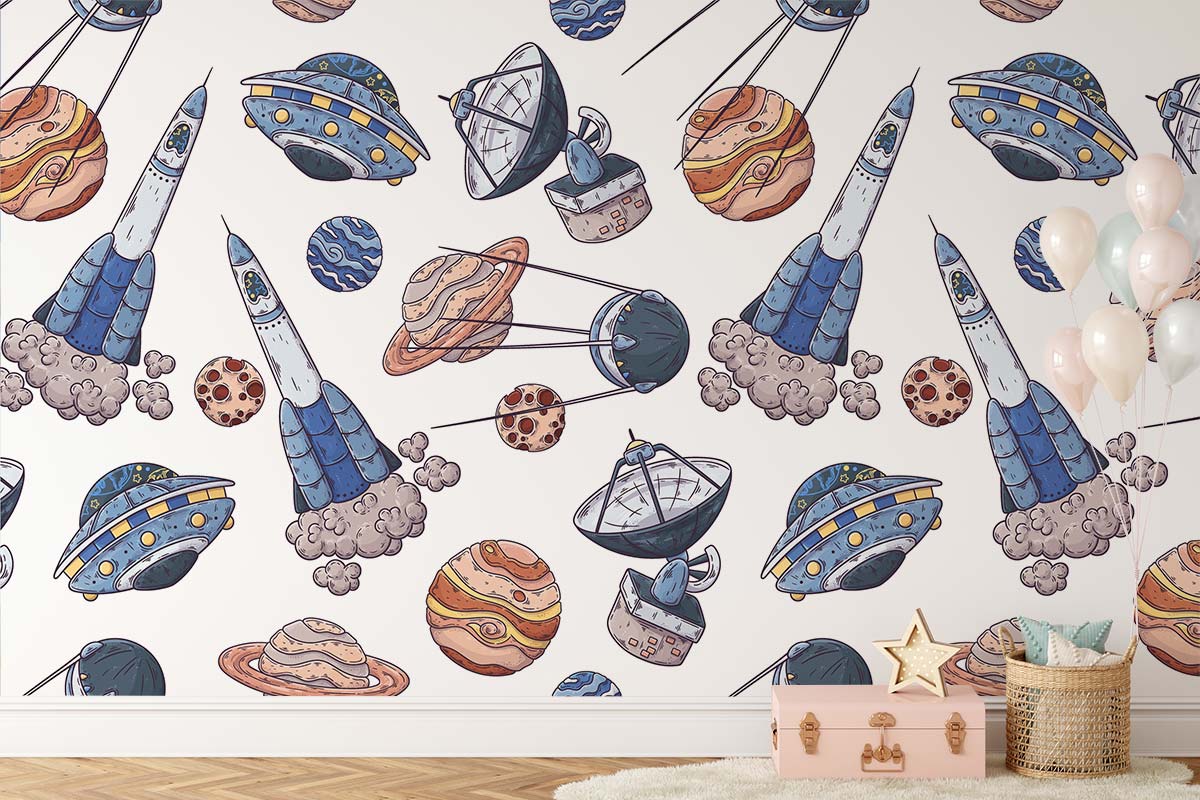 Voyage dans l’espace II - Papier peint mural - Le meilleur Papier peint panoramique Sur mesure